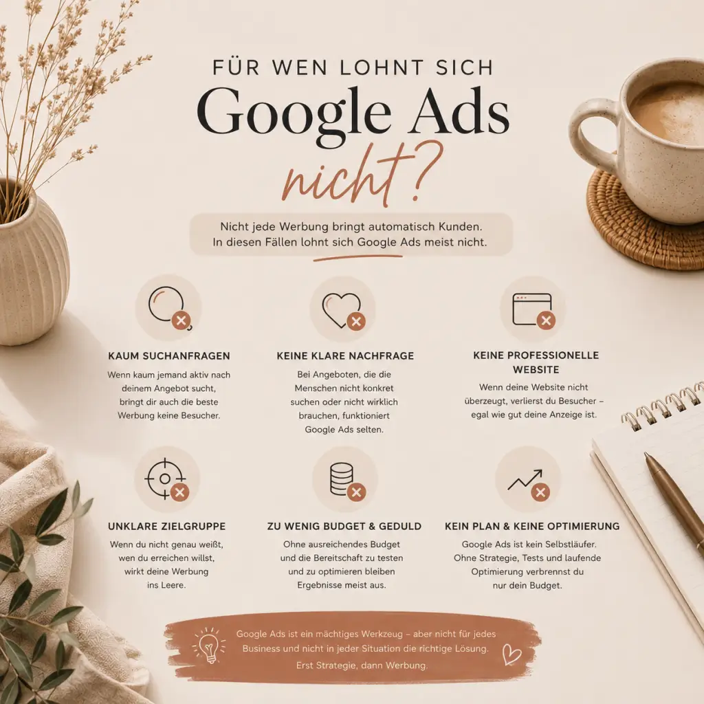Wann Google Ads nicht hilft